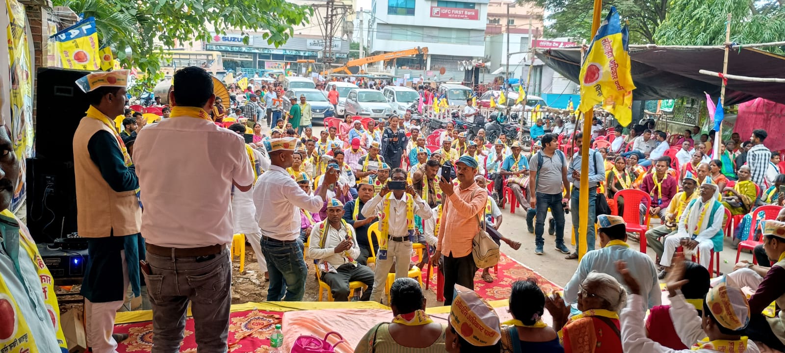 राजभवन के समक्ष लोकहित अधिकार पार्टी की एक दिवसीय महाधरना सम्पन्न